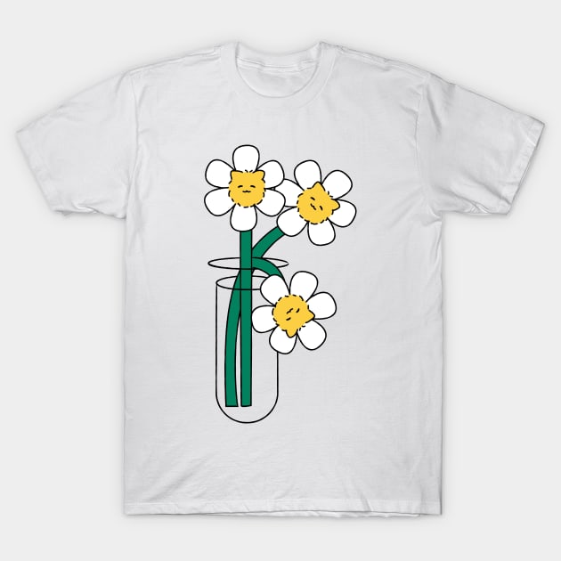 Cat Flower Daisy Kitty Meow T-Shirt by Attapet Original